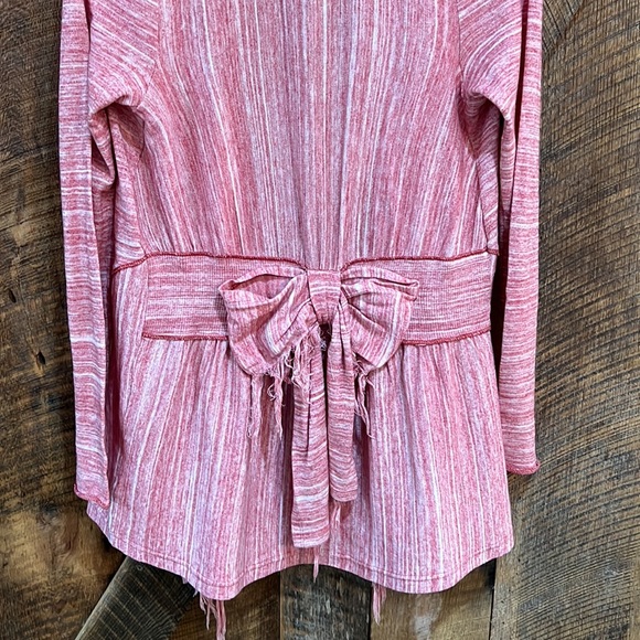 Free People Take A Bow Stripe Fringe Boho Cardigan - Picture 7 of 7